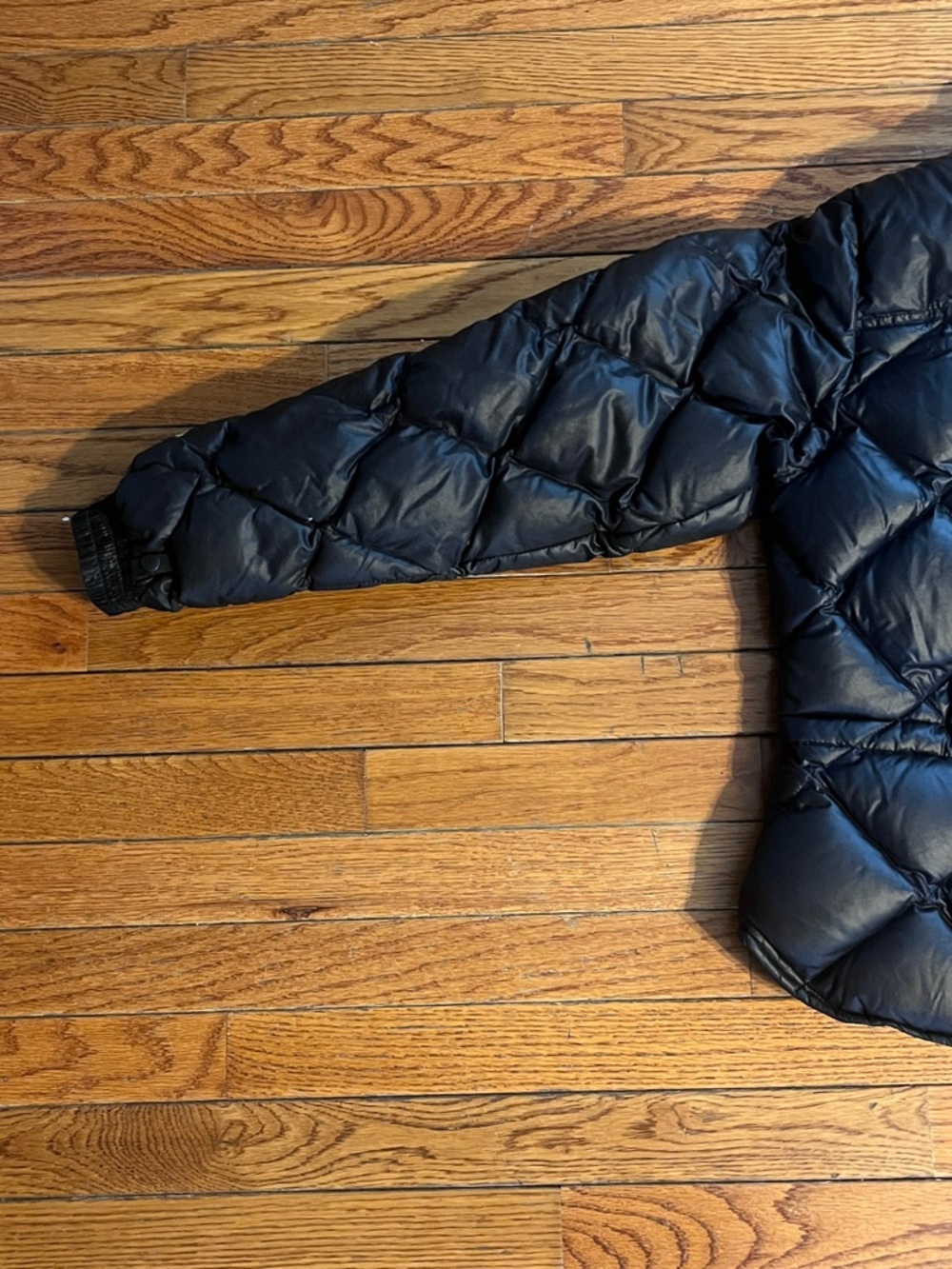 The North Face Black Puffer Coat with Elastic Hem - Picture 12 of 16
